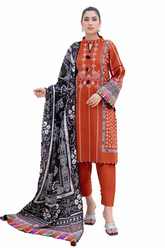 Gul Ahmad Printed Light Khaddar 3 Piece - K #42008 L