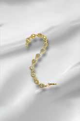 Golden Bracelet on white background