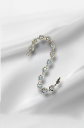 white stone Bracelet on white back background