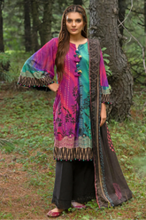 Gul Ahmad Printed Khaddar shirt with Printed Cotton Net Dupatta 3 Piece - CN #42003