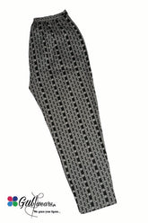 Stitched Khaddar jacquard Print Trouser GWT00008- Black