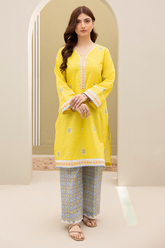 Zellbury Summer Print Embroidered Lawn Shirt 2 Piece - WUS25E20310