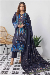 Gul Ahmad Printed Khaddar with Paper Cotton Dupatta 3 Piece - WRF #32002