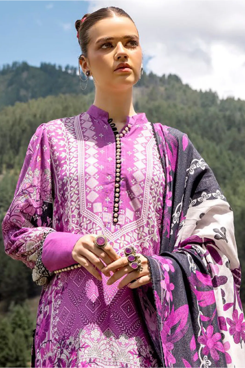 Gul Ahmad Fall Winter Printed Khaddar 3 Piece - AY #42002