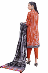 Gul Ahmad Printed Light Khaddar 3 Piece - K #42008 L