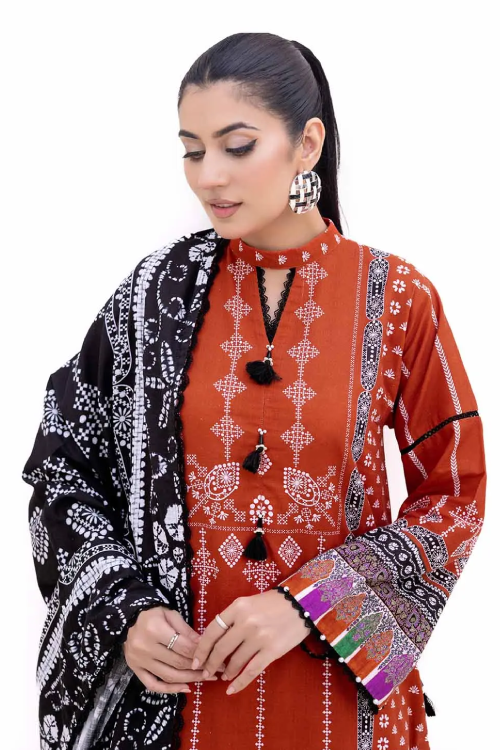 Gul Ahmad Printed Light Khaddar 3 Piece - K #42008 L