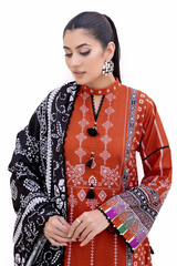 Gul Ahmad Printed Light Khaddar 3 Piece - K #42008 L