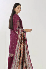 Gul Ahmad Printed Khaddar The Winter Tail 3 Piece - WNS #42026