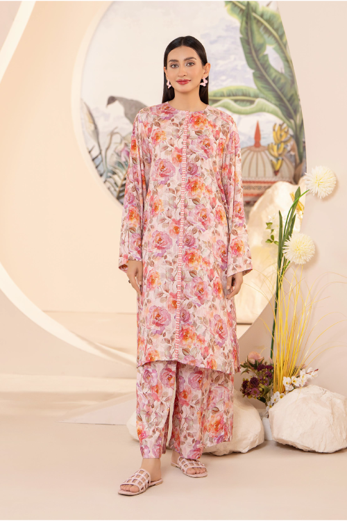 Calista Luxury Digital Self Printed Linen 2PC - A-8