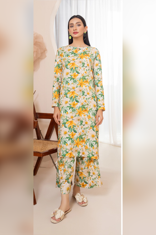 Calista Luxury Digital Self Printed Linen 2PC - A-3