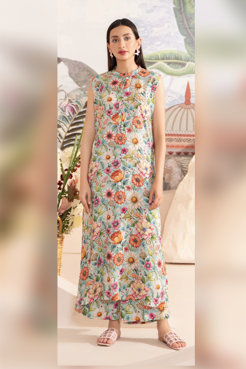 Calista Luxury Digital Self Printed Linen 2PC - A-9