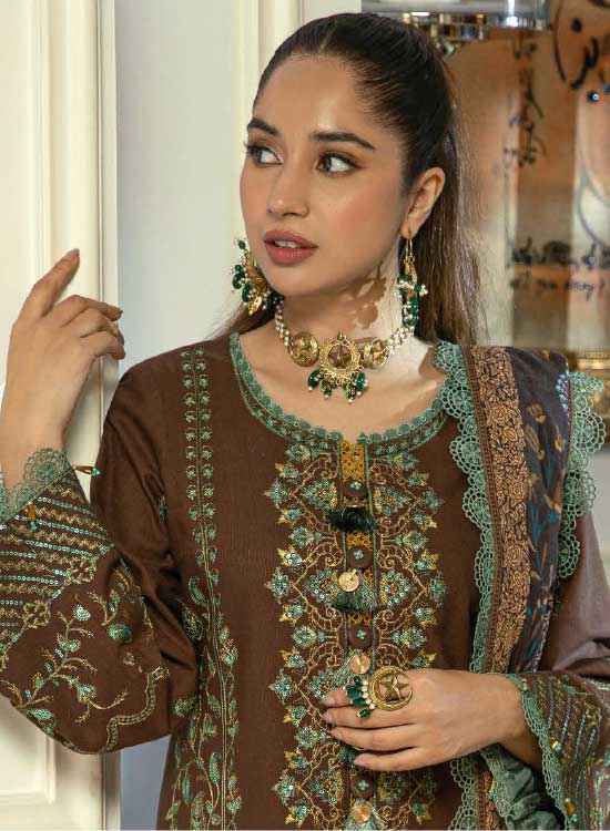 Asim Jofa Winter Khaddar 3 PC Shawl Collection AJAW-01
