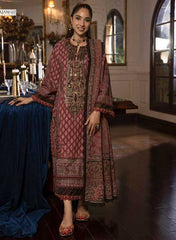 Asim Jofa Winter Khaddar 3 PC Shawl Collection AJAW-07