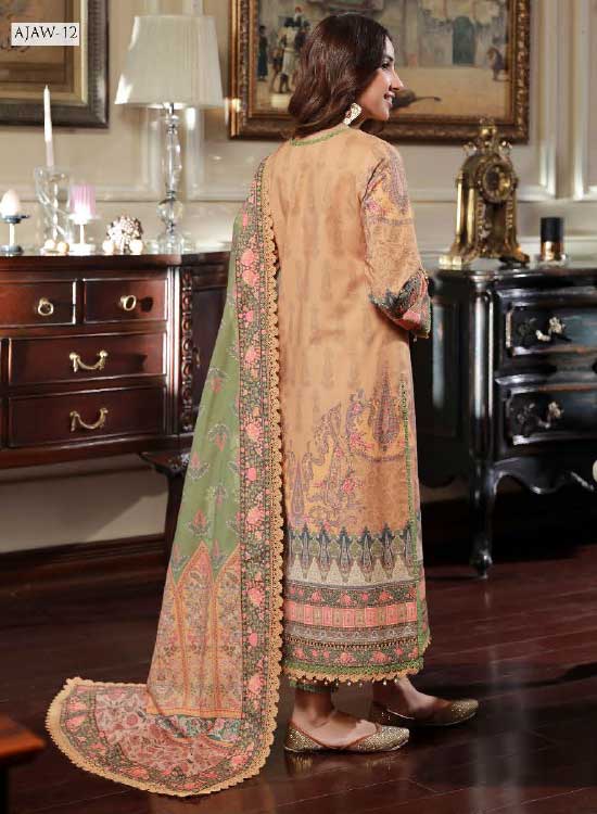 Asim Jofa Winter Karandi 3 PC Shawl Collection AJAW-12