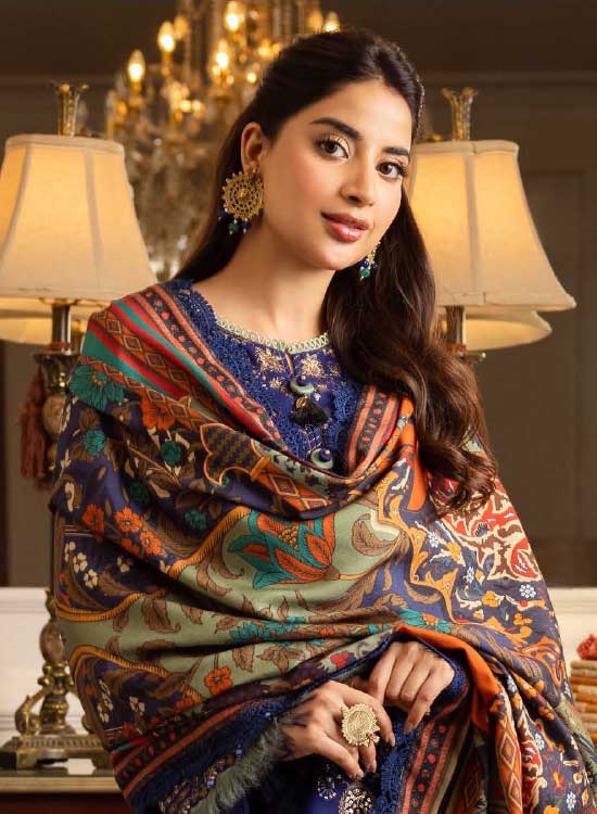 Asim Jofa Winter Khaddar 3 PC Shawl Collection AJIW-01