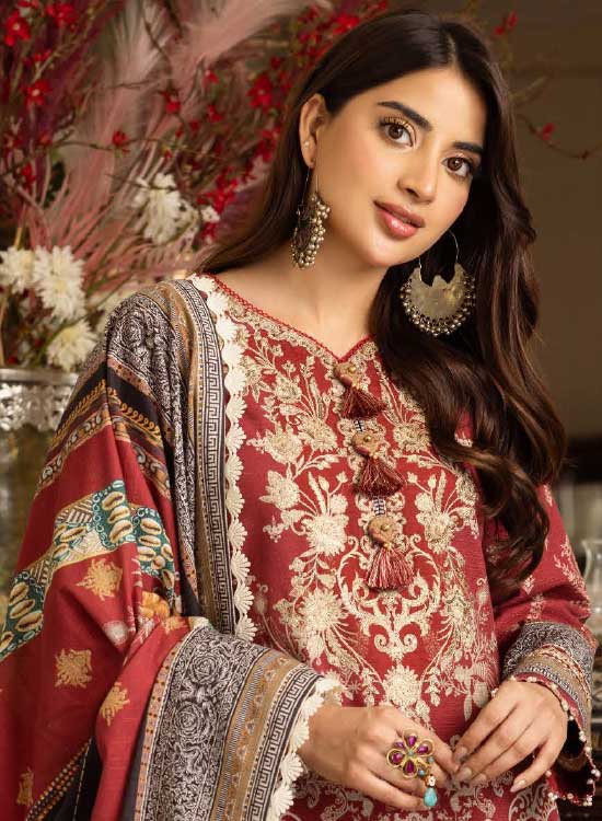 Asim Jofa Winter Khaddar 3 PC Shawl Collection AJIW-02