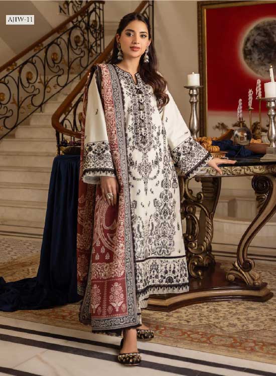 Asim Jofa Winter Karandi 3 PC Shawl Collection AJIW-11