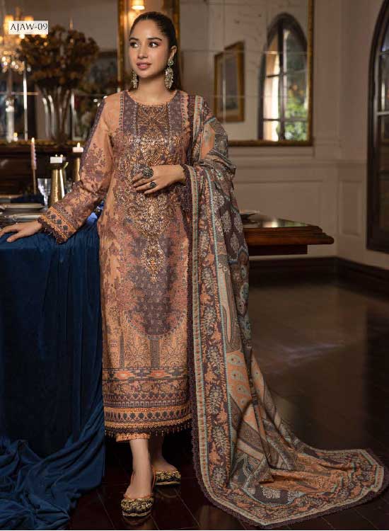 Asim Jofa Winter Karandi 3 PC Shawl Collection AJAW-09