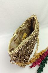 Antique Gold Crochet Clutch Bags GWCB0006