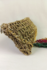 Antique Gold Crochet Clutch Bags GWCB0006
