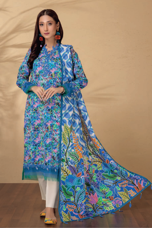 Bonanza Satrangi Winter Khaddar 3Pc Floral pop RWR223P03B