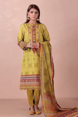 Bonanza Satrangi Winter Khaddar 3Pc Golden Lime ACWT223P10