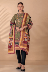 Bonanza Satrangi Winter Khaddar 3Pc Moss AWT223P69