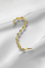 Golden Bracelet on white back background