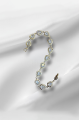 white stone Bracelet on white back background