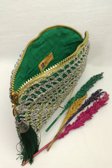 D Shape Crochet Green Clutch Bag GWCB0004