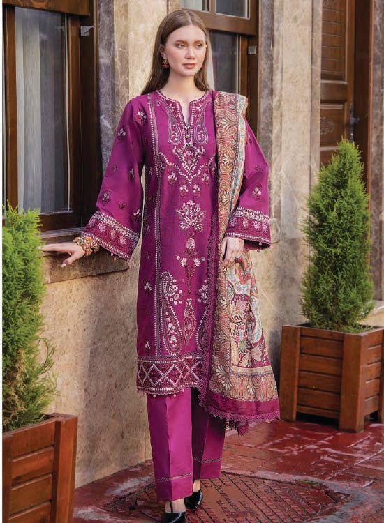 Eshaisha Winter Slub Karandi Embroidered 3PC EA-W1-512