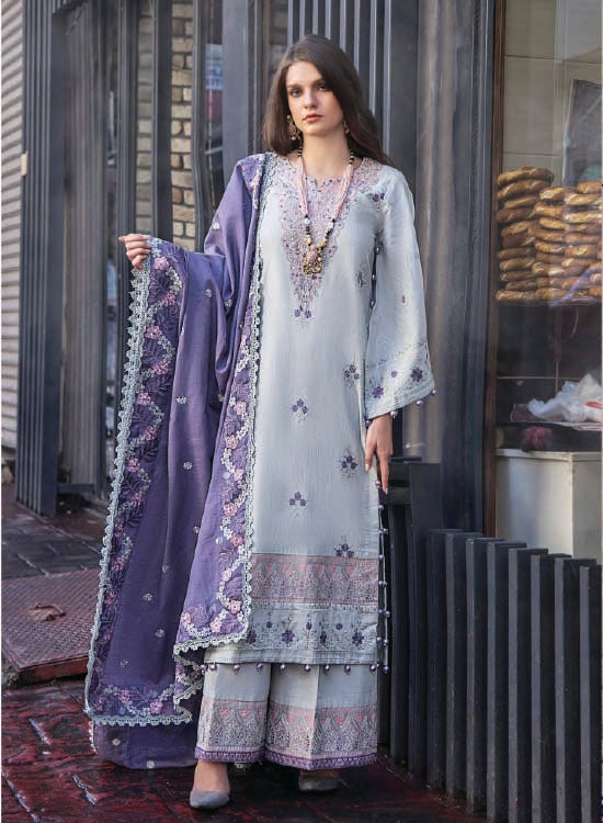 Eshaisha Winter Slub Linen Embroidered 3PC EA-W1-514