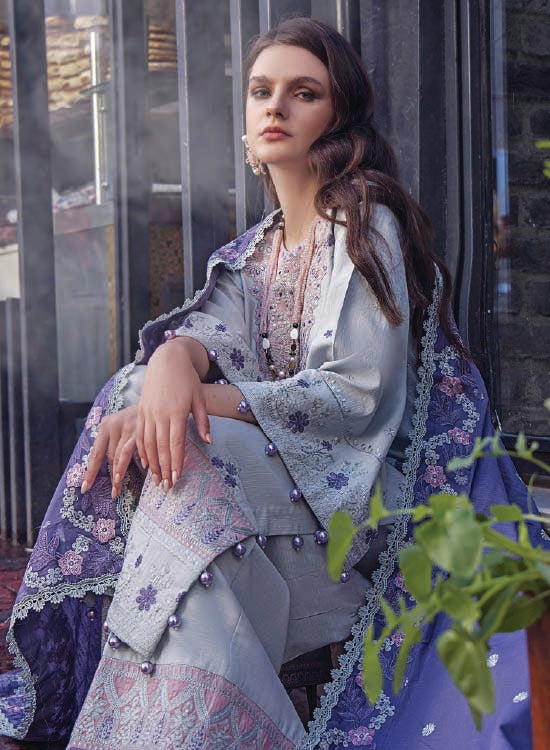 Eshaisha Winter Slub Linen Embroidered 3PC EA-W1-514