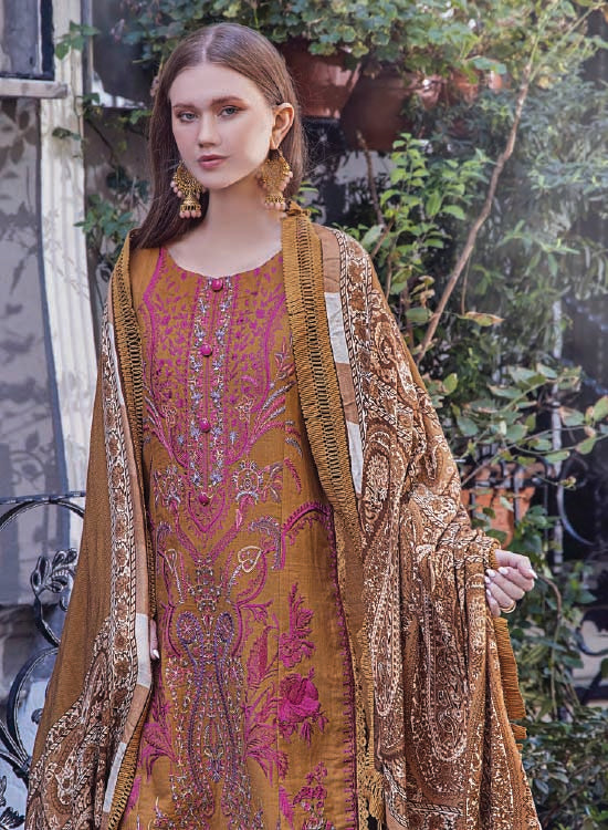 Eshaisha Winter Slub Khaddar Embroidered 3PC EA-W1-519