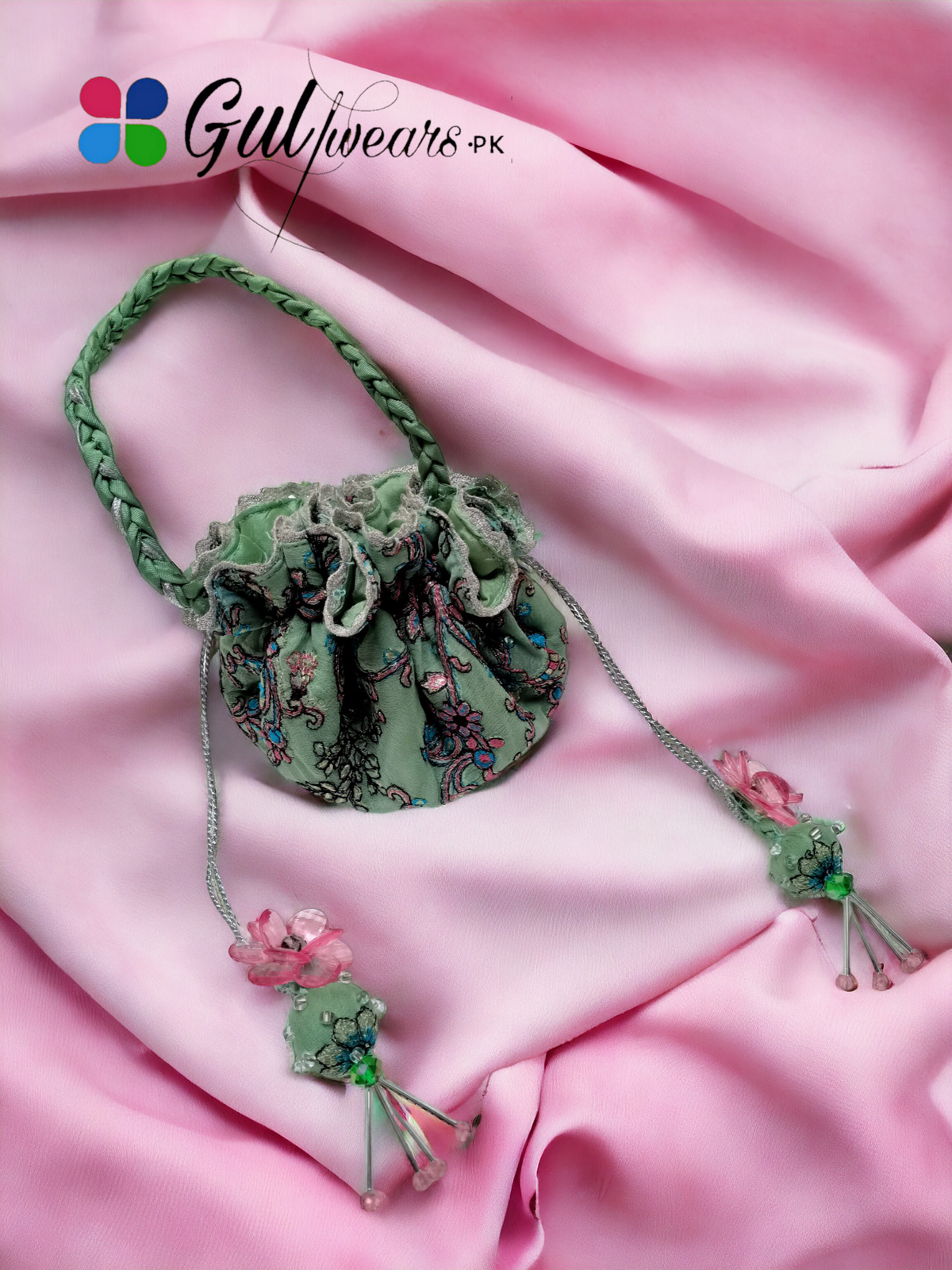 Green Bridal Potli Bag