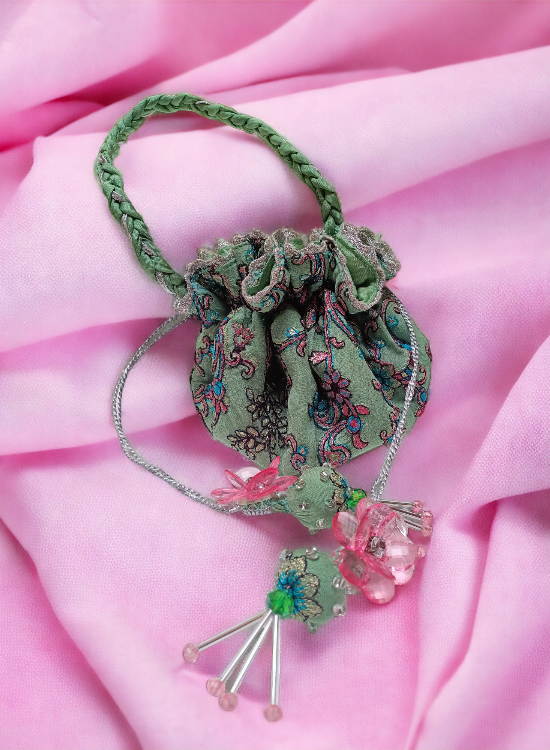 Green Bridal Potli Bag