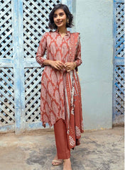 Gul Ahmad Winter Digital Printed Dobby Linen 3 Pc Suit LT-32023 B