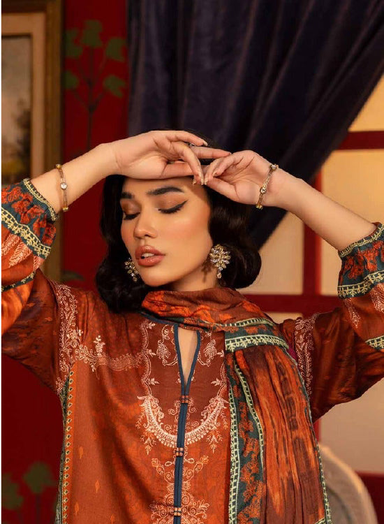 Gul Ahmad Winter Digital Printed Linen 3 Pc Suit LT-32025