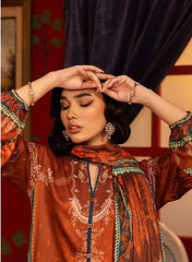 Gul Ahmad Winter Digital Printed Linen 3 Pc Suit LT-32025