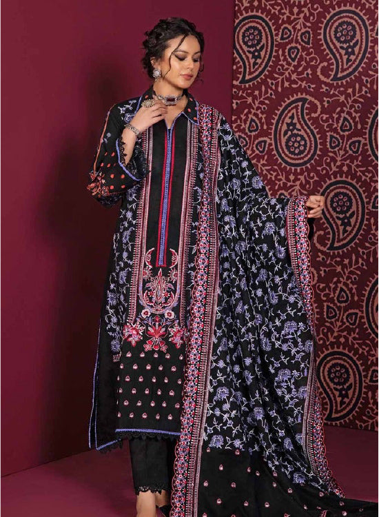 Gul Ahmad Winter Embroidered Khaddar 3 Pc Suit K-32030