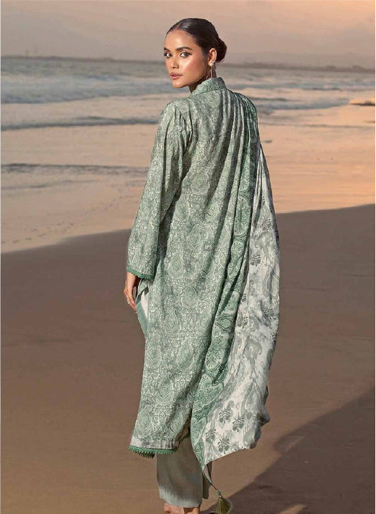 Gul Ahmad Winter Embroidered Linen 3 Pc Suit LT-32021 B