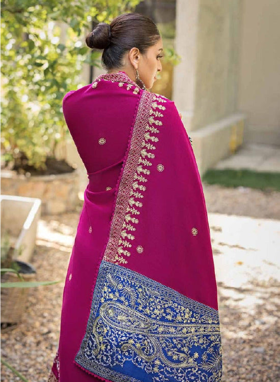 Gul Ahmad Winter Embroidered Pashmina 3 Pc Suit AP-32059