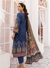 Gul Ahmad Winter Embroidered Printed Zari 3 Pc Suit AP-32033