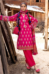 Gul Ahmad Printed Linen 3 Piece - LT #42011