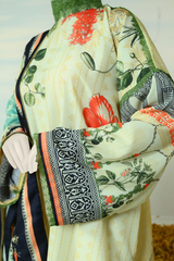 J. Printed Swiss Khaddar With Shawl 3 Piece - PJBWKU-24-1128