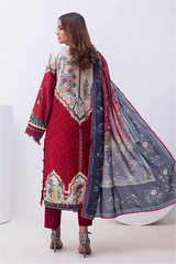 Gul Ahmad Printed Khaddar with Pashmina Shawl  3 Piece - WRF #32014