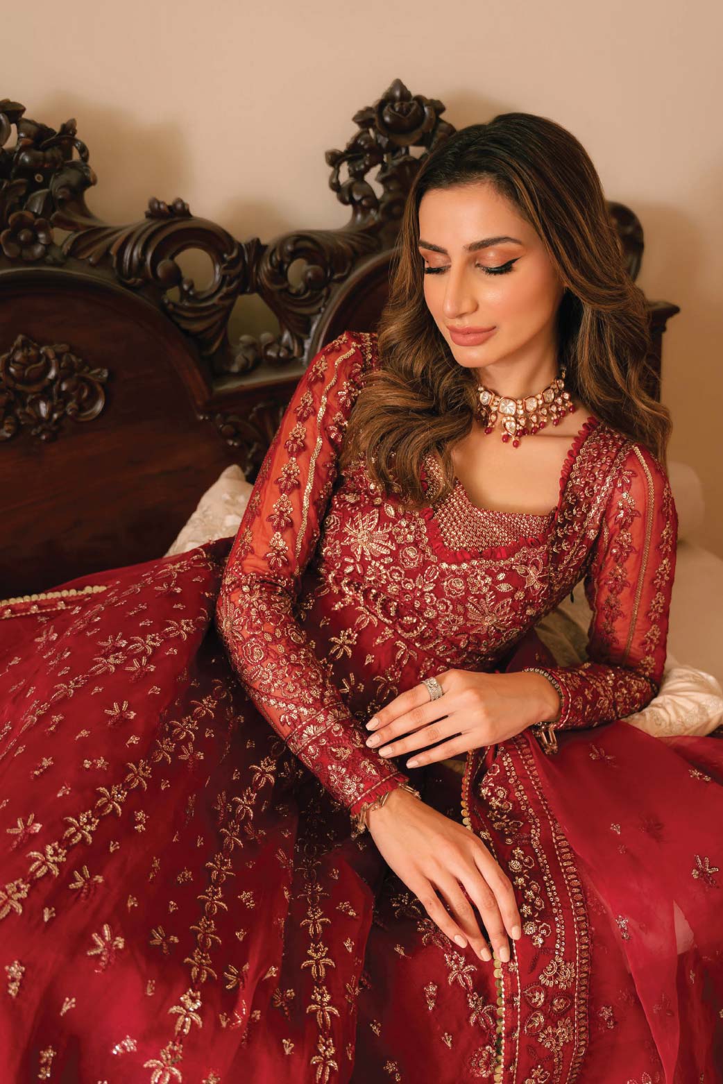 Azyel By Solene Fromal Chiffon 3 Piece Suit ROSE AZW-V2-24-04