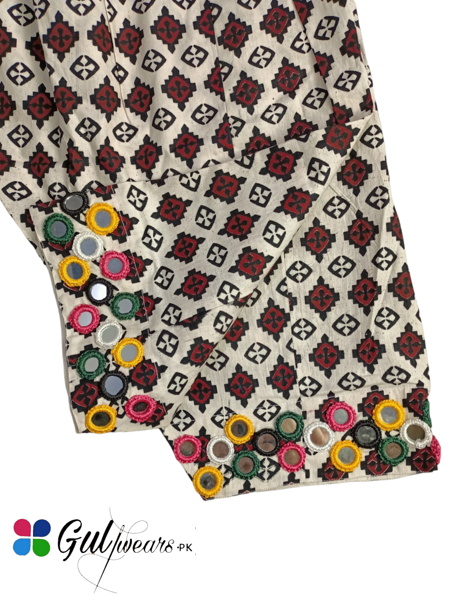 Stitched Khaddar Hand Embroidered Shalwar GWSh00012-Multicolor