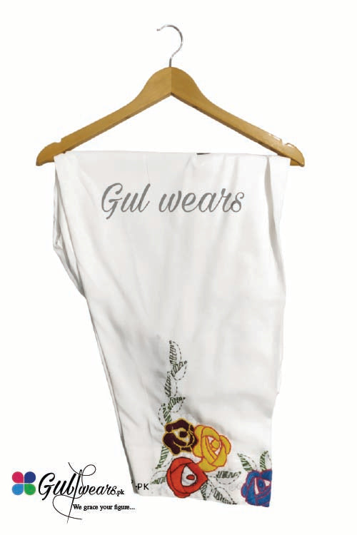 Stitched Lawn Hand Embroidered Shalwar GWSh00009-White
