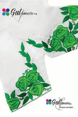 Stitched lawn patriotic color design Embroidered Shalwar GWSh00007-White